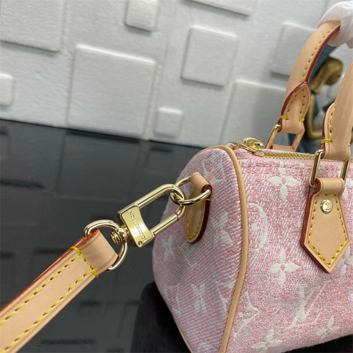 Louis Vuitton NANO SPEEDY Monogram jacquard denim Pink M81213 High