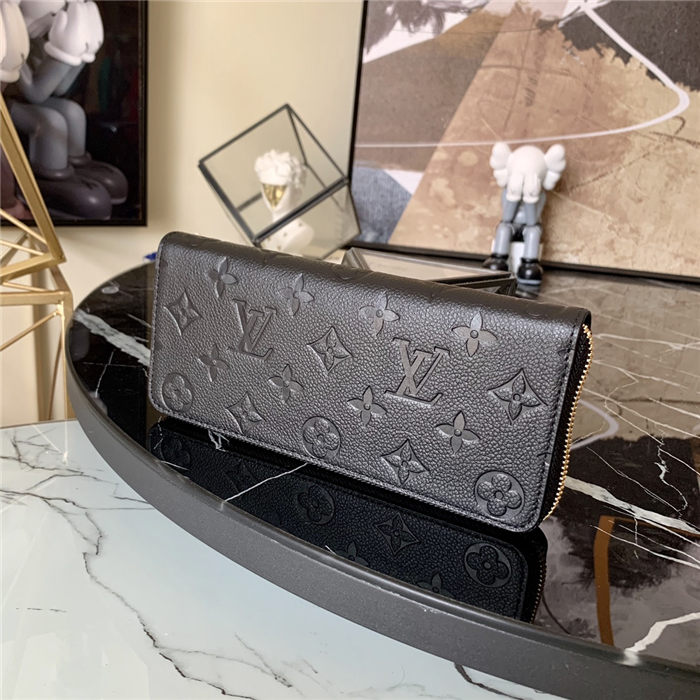 Louis Vuitton CLÉMENCE WALLET Monogram Empreinte M60171 Black High