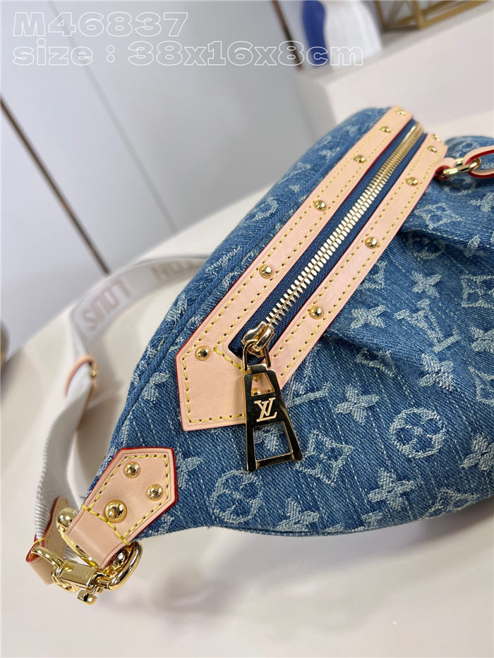 Louis Vuitton High Rise Bumbag Monogram Denim M46837 High