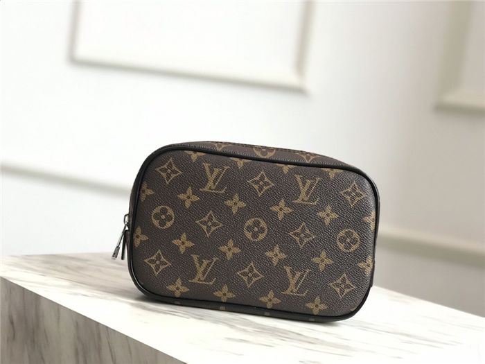 Louis Vuitton TOILET POUCH PM Monogram Macassar canvas High