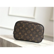 Louis Vuitton TOILET POUCH PM Monogram Macassar canvas High