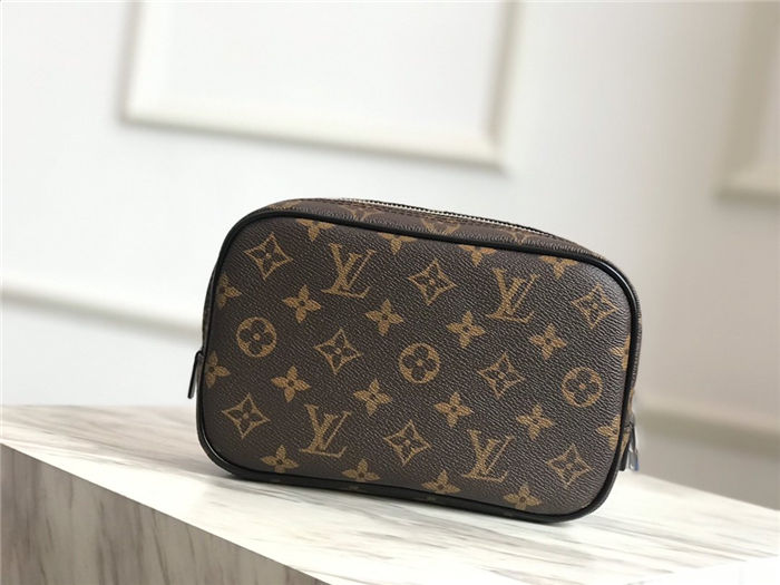 Louis Vuitton TOILET POUCH PM Monogram Macassar canvas High