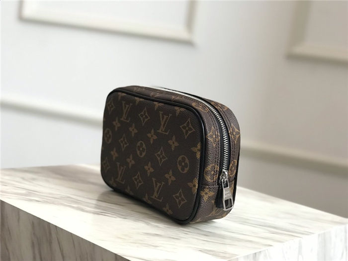 Louis Vuitton TOILET POUCH PM Monogram Macassar canvas High