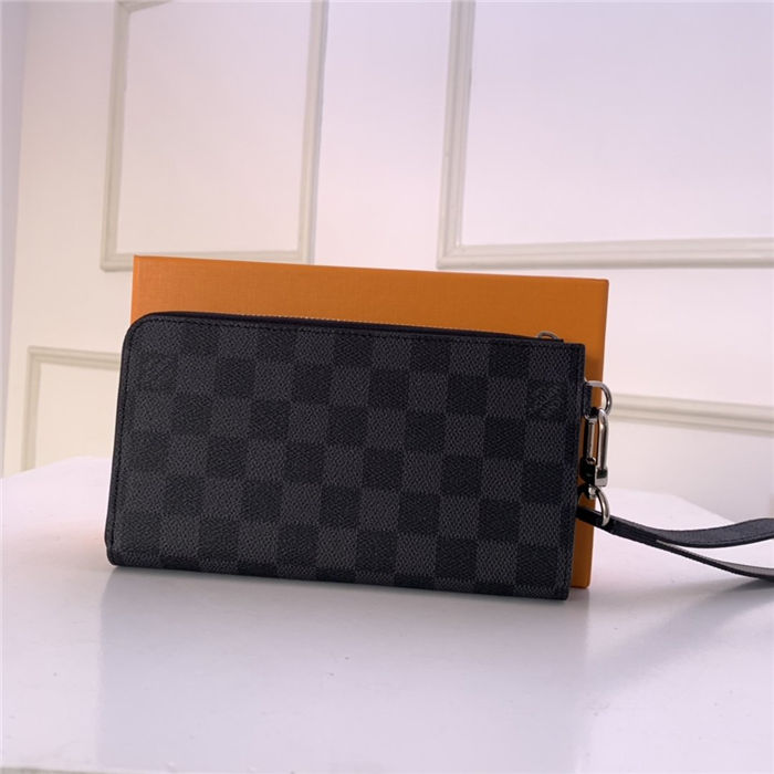 Louis Vuitton ZIPPY DRAGONNE Wallet Damier Graphite High