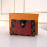 Louis Vuitton JULIETTE WALLET Damier Ebene Red High