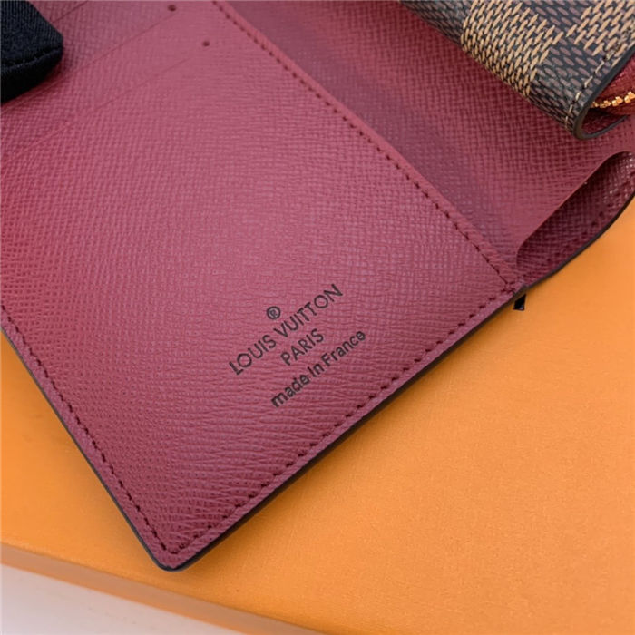 Louis Vuitton JULIETTE WALLET Damier Ebene Red High