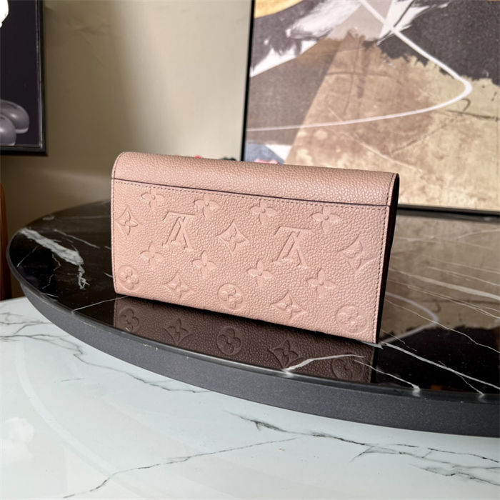 Louis Vuitton SARAH WALLET Monogram Empreinte M61182 Beige High