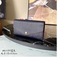 Louis Vuitton SARAH WALLET Monogram Empreinte M61182 Navy High