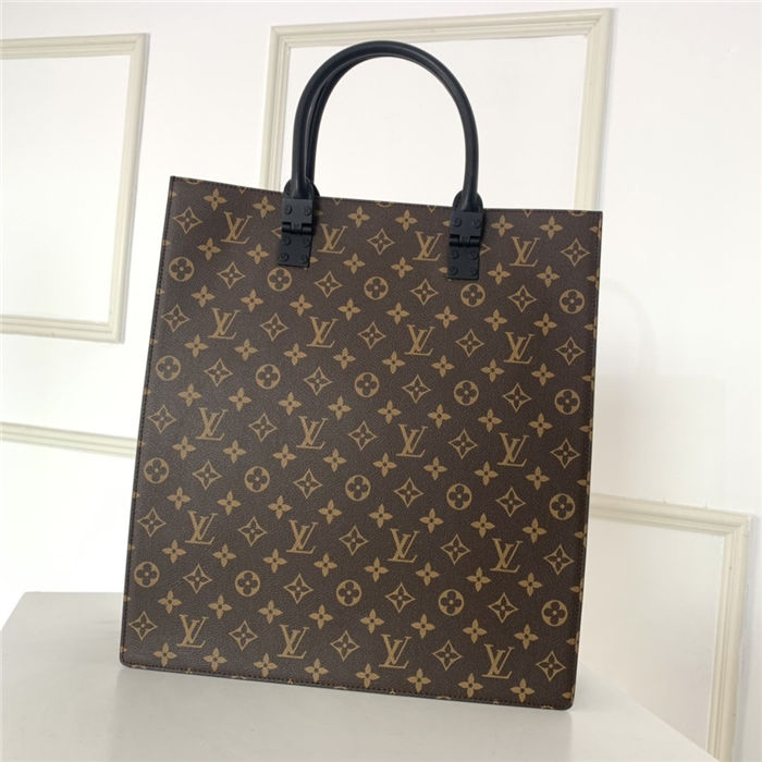 Louis Vuitton SAC PLAT Handbag Monogram Canvas High