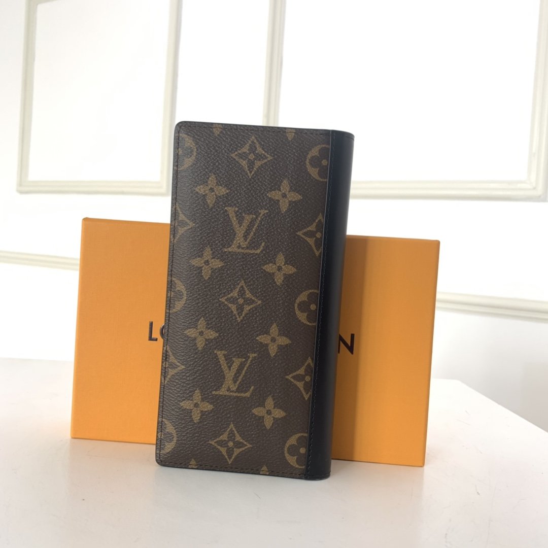 Louis Vuitton BRAZZA WALLET Monogram Macassar High