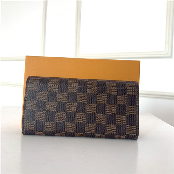 Louis Vuitton SARAH WALLET Damier Ebene Brown High