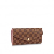 Louis Vuitton SARAH WALLET Damier Ebene Rose Ballerina High