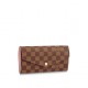 Louis Vuitton SARAH WALLET Damier Ebene Rose Ballerina High