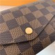 Louis Vuitton SARAH WALLET Damier Ebene Rose Ballerina High