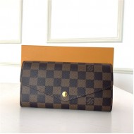 Louis Vuitton SARAH WALLET Damier Ebene Rose Ballerina High