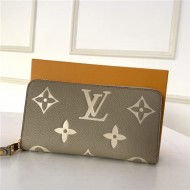 Louis Vuitton ZIPPY WALLET Monogram Empreinte Tourterelle Gray/Cream High