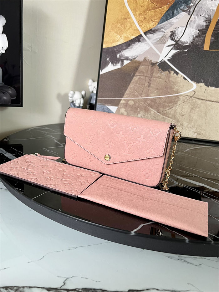 Louis Vuitton FÉLICIE POCHETTE Monogram Empreinte M64064 Pink High