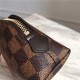 Louis Vuitton COSMETIC POUCH PM Damier Ebene N47516 High