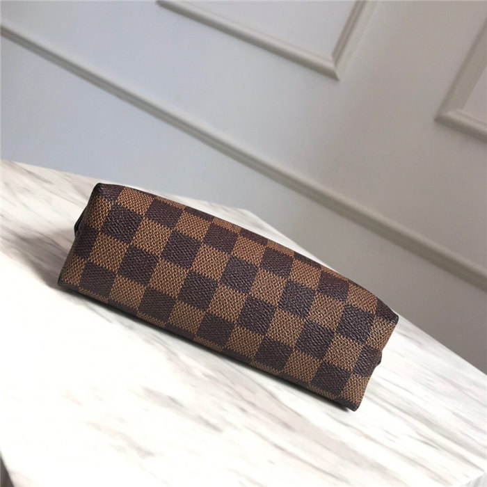 Louis Vuitton COSMETIC POUCH PM Damier Ebene High