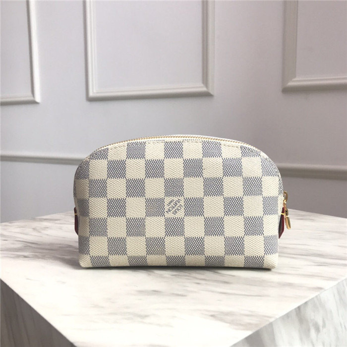 Louis Vuitton COSMETIC POUCH PM Damier Azur High