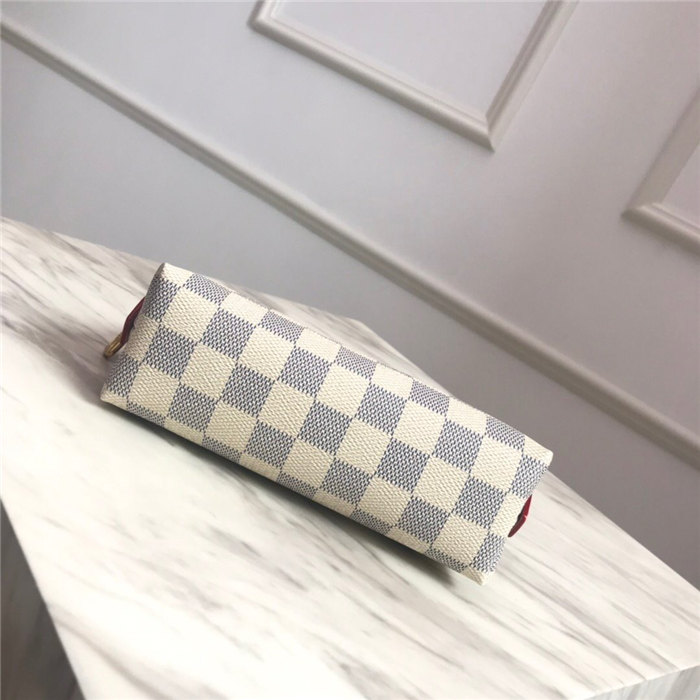 Louis Vuitton COSMETIC POUCH PM Damier Azur High