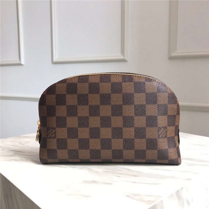 Louis Vuitton COSMETIC POUCH GM Damier Ebene High