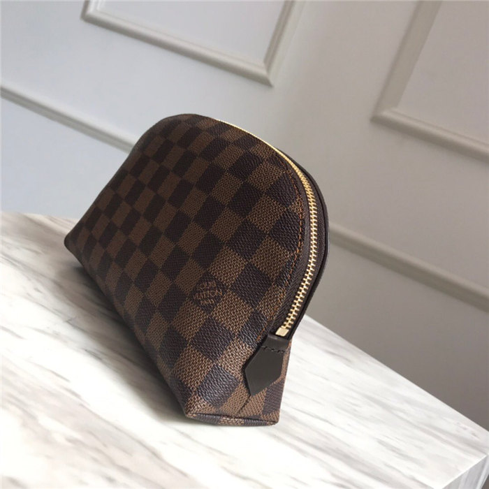 Louis Vuitton COSMETIC POUCH GM Damier Ebene High