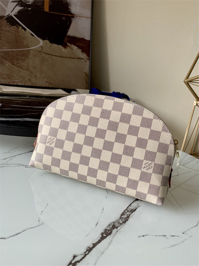 Louis Vuitton COSMETIC POUCH GM Damier Azur N47353 High