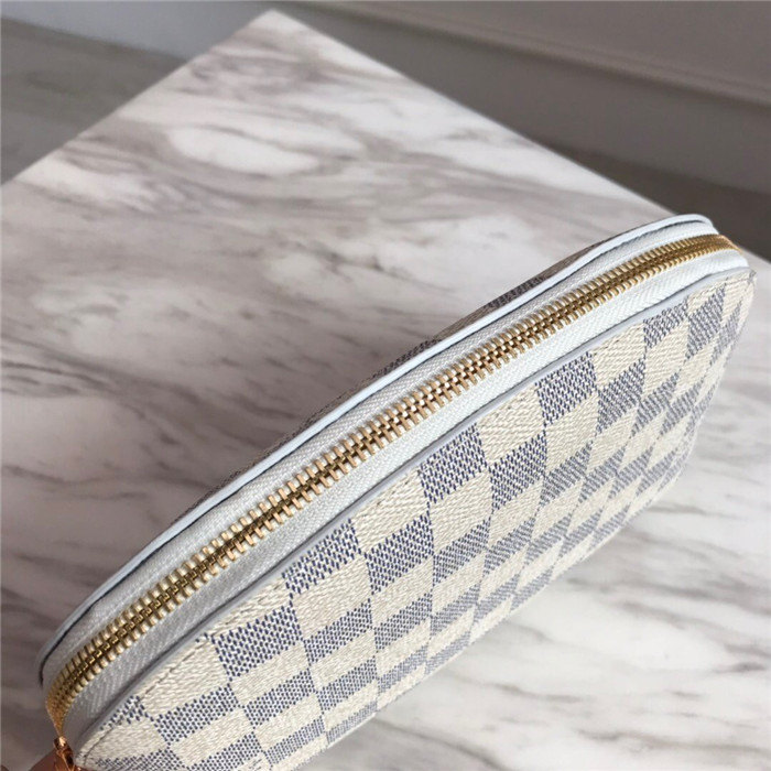 Louis Vuitton COSMETIC POUCH GM Damier Azur High