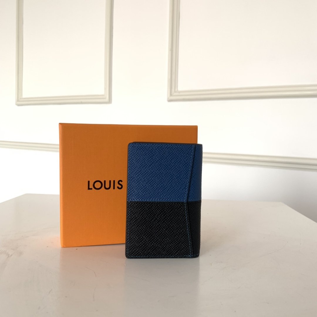 Louis Vuitton POCKET ORGANIZER Taiga Blue High