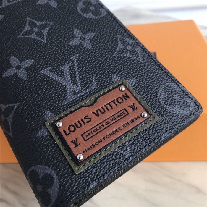 Louis Vuitton BRAZZA WALLET Monogram Eclipse High