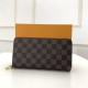 Louis Vuitton Double ZIPPY WALLET Damier Ebene High