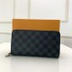 Louis Vuitton Double ZIPPY WALLET Damier Graphite High