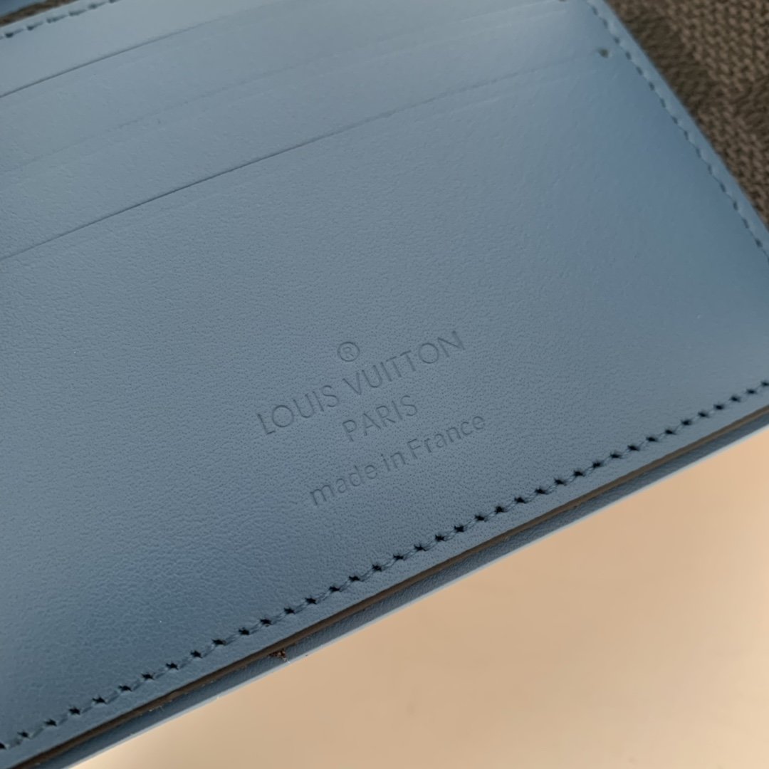 Louis Vuitton MULTIPLE WALLET Damier Graphite Blue High