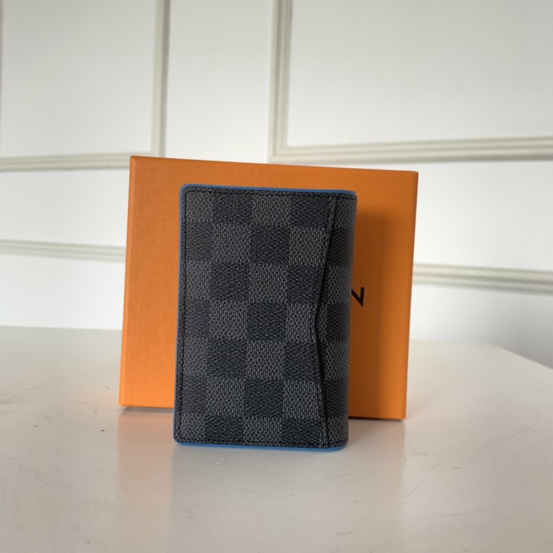 Louis Vuitton POCKET ORGANISER Damier Graphite Blue High