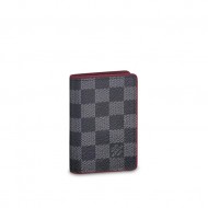 Louis Vuitton POCKET ORGANISER Damier Graphite Red High