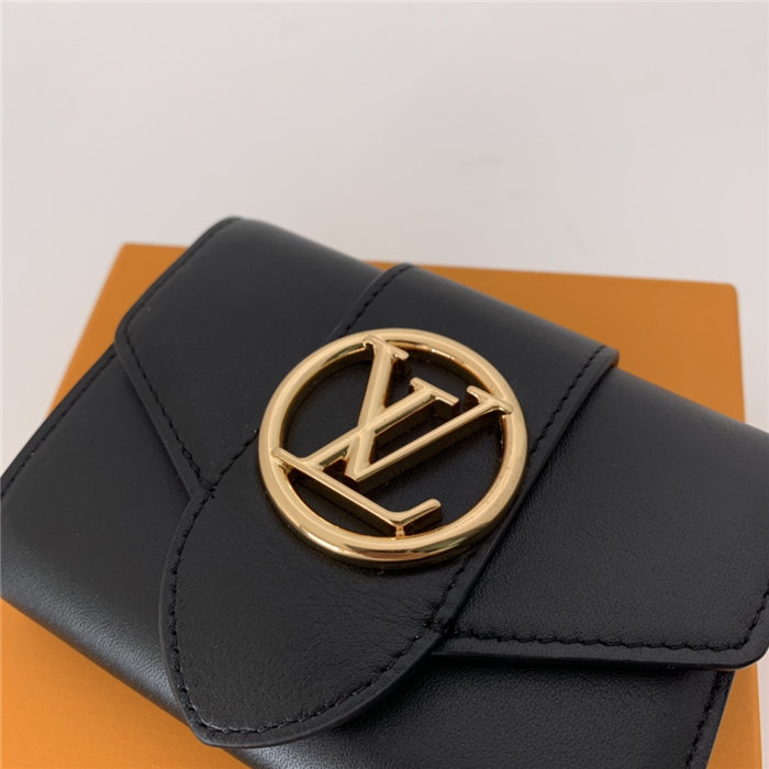 Louis Vuitton LV PONT 9 COMPACT WALLET Black High