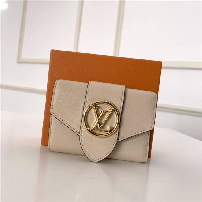 Louis Vuitton LV PONT 9 COMPACT WALLET Cream High