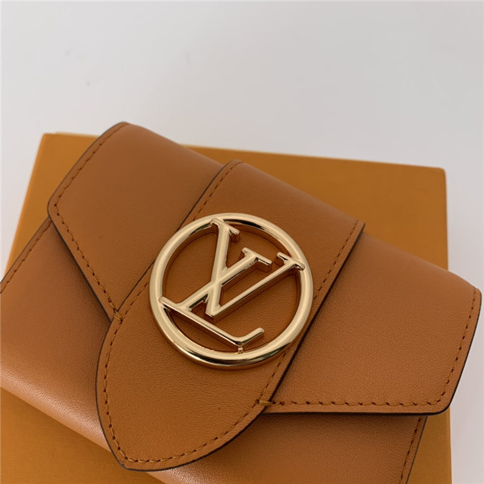 Louis Vuitton LV PONT 9 COMPACT WALLET Camel High