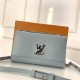 Louis Vuitton LOCKME CLUTCH Blue High