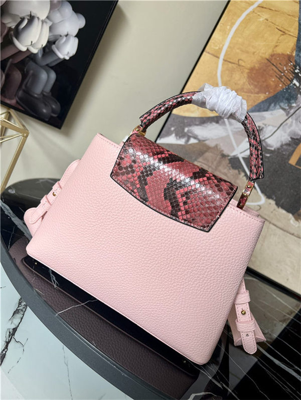 Louis Vuitton CAPUCINES BB Taurillon Pink M80013 High