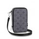 Louis Vuitton DOUBLE PHONE POUCH Monogram Eclipse & Reverse High