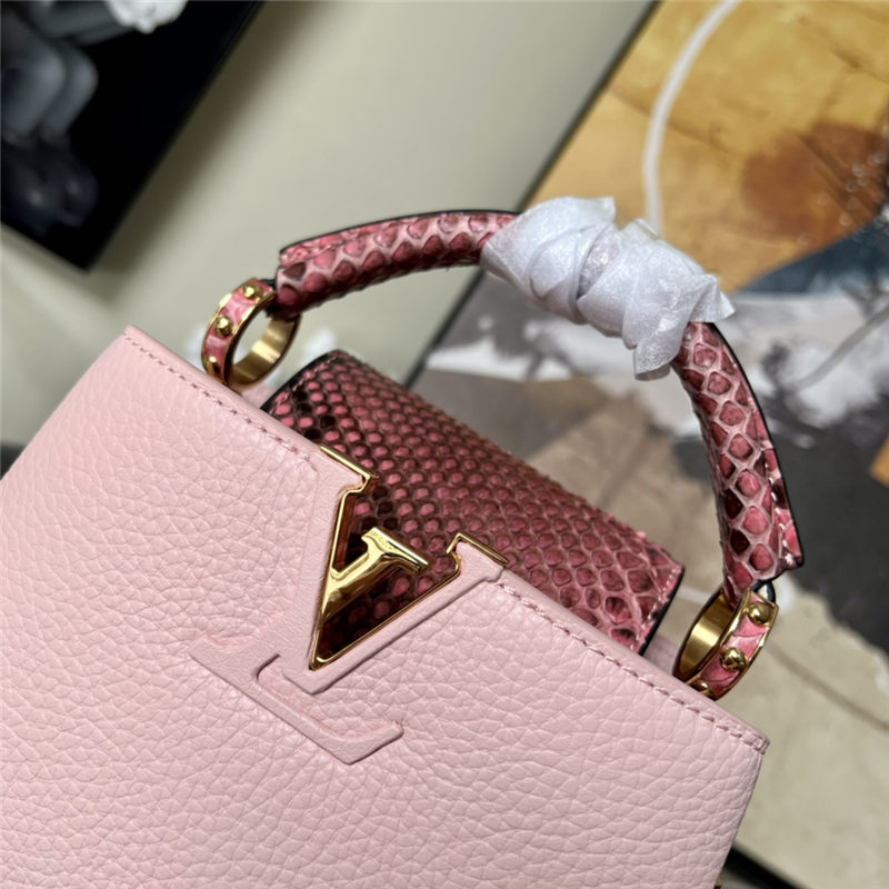 Louis Vuitton CAPUCINES MINI Taurillon Pink M80013 High