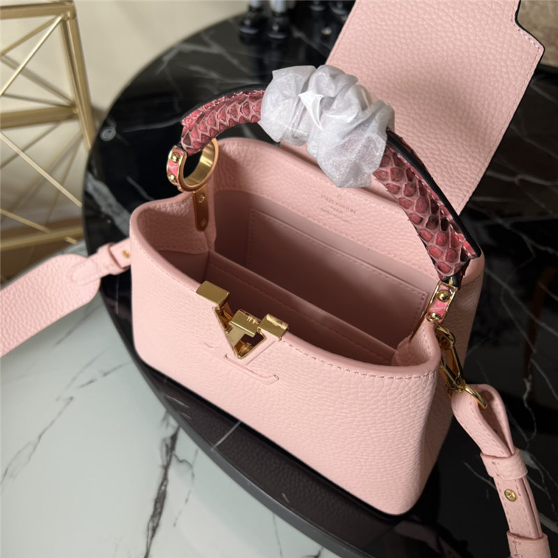 Louis Vuitton CAPUCINES MINI Taurillon Pink M80013 High