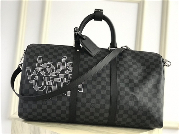 Louis Vuitton KEEPALL BANDOULIÈRE 50 Damier Graphite Gris High