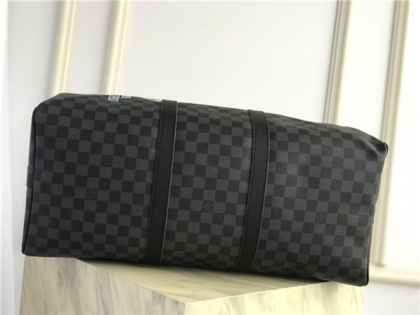 Louis Vuitton KEEPALL BANDOULIÈRE 50 Damier Graphite Red High