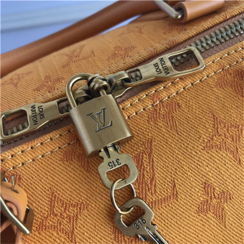 Louis Vuitton KEEPALL BANDOULIÈRE 50 Denim Mustard High