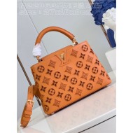 Louis Vuitton Capucines BB Calfskin leather embroidery Saffron Yellow M22922/M22863 High