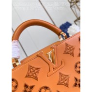 Louis Vuitton Capucines BB Calfskin leather embroidery Saffron Yellow M22922/M22863 High