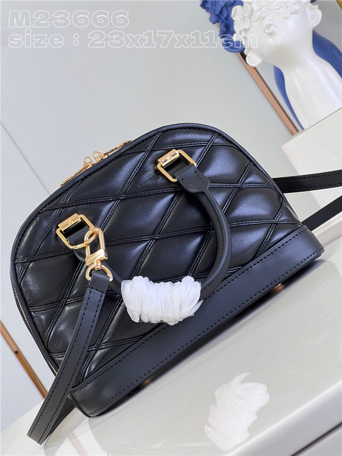 Louis Vuitton Alma BB Bag Lamb leather M59793 Black High